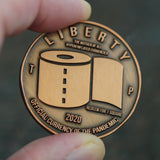 "Currency of the Pandemic" Coronavirus Inspired Challenge Coin in Antique Copper