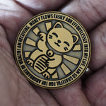 *PREORDER* Lucky Cat "Law of Attraction" Affirmation Coin in Antique Gold