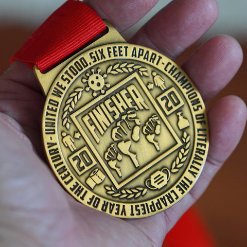 Coronavirus Inspired "2020 Finisher" COVID-19 Award Medal Gag Gift, Perfect Gift for Him, Gift for Her, Holiday Gift, White Elephant