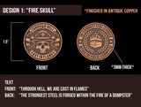 Fireman EDC Carry Coin in Antique Copper, Challenge Coin for Luck and Protection Gift for Firemen