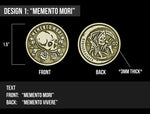 Memento Mori Coin, EDC Daily Reminder Coin in Antique Gold, Memento Vivere Challenge Coin, Lucky Coin for Protection
