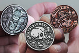Fireman EDC Carry Coin in Antique Copper, Challenge Coin for Luck and Protection Gift for Firemen