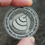 "Currency of the Pandemic" Coronavirus Inspired Challenge Coin in Antique Silver